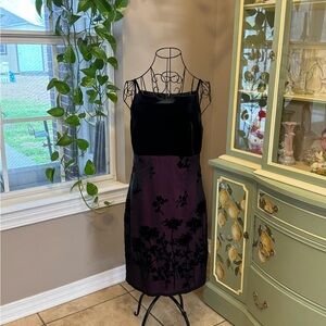 Harold's Black and Purple Midi Dress